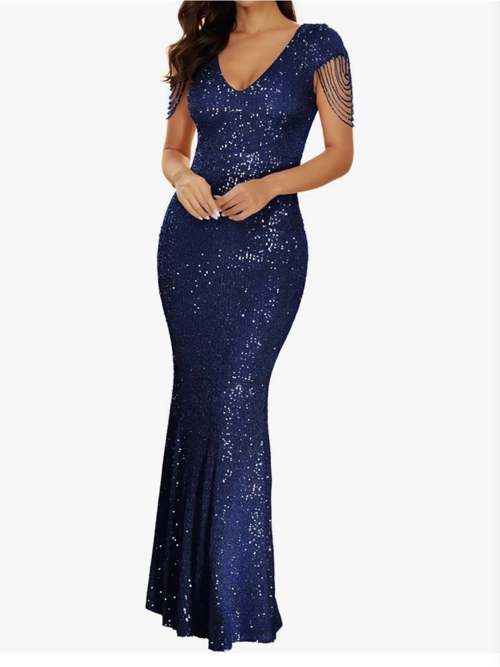 Blue sequin mermaid dress